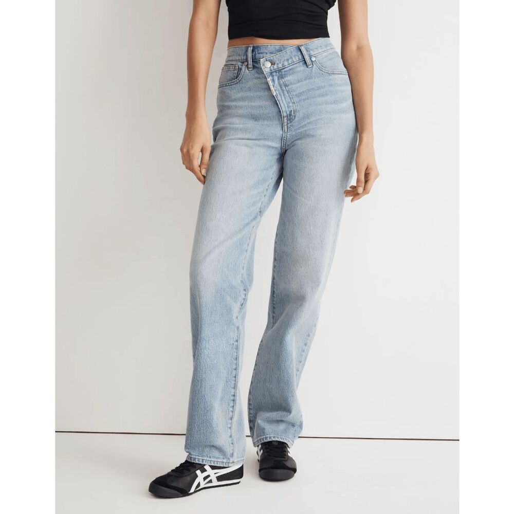 Madewell x Molly Dickson Clemell Denim Crossover Baggy Straight Jeans Size 27